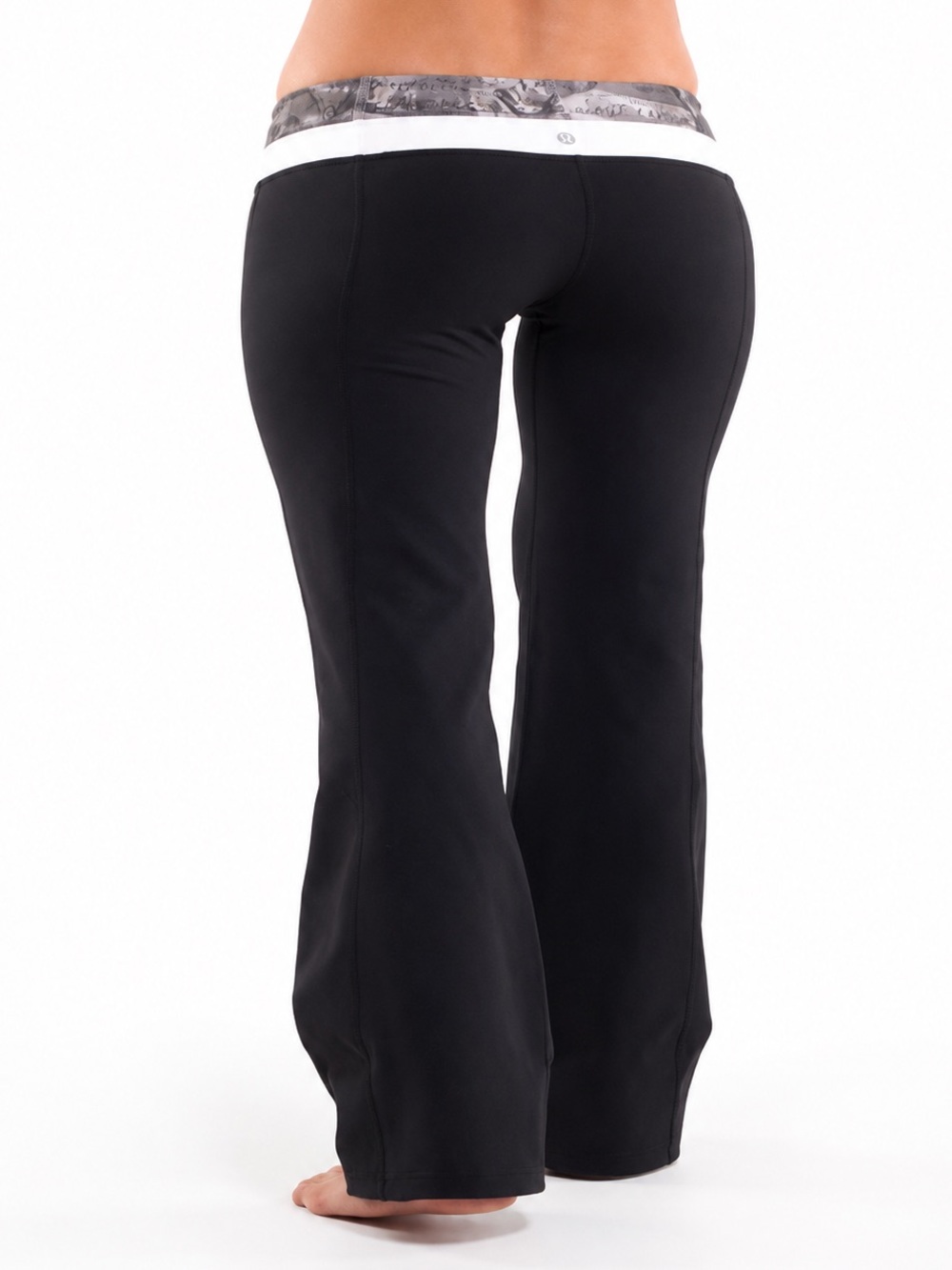 Vintage Lululemon Reversible Flare Groove Pants Black White Grey Tall Manifesto